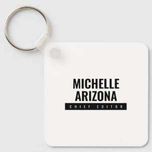 Minimalistische zwart-wit Professional Modern Sleutelhanger