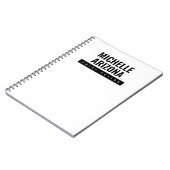 Minimalistische Zwart & Wit Professionele Modern Notitieboek (Linkerzijde)