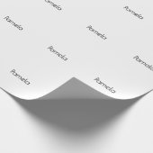 Minimalistische zwart-wit professionele moderne na cadeaupapier (Hoek)