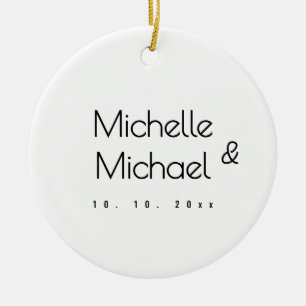 Minimalistische zwart-wit professionele moderne na keramisch ornament