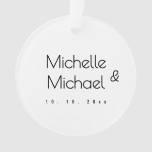 Minimalistische zwart-wit professionele moderne na ornament
