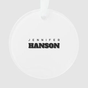 Minimalistische zwart-wit professionele moderne na ornament