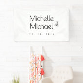 Minimalistische zwart-wit professionele moderne na spandoek (Insitu)