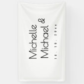 Minimalistische zwart-wit professionele moderne na spandoek (Verticaal)