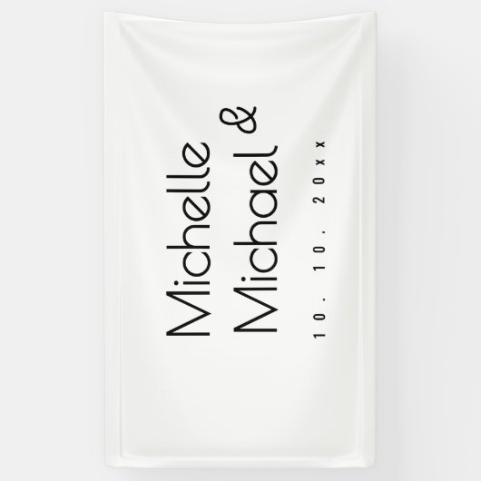 Minimalistische zwart-wit professionele moderne na spandoek (Verticaal)