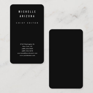 Minimalistische Zwart & Wit Professionele Moderne Visitekaartje
