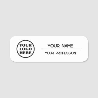 Minimalistische Zwart-Wit Professionele Naamkaart Naamplaatje