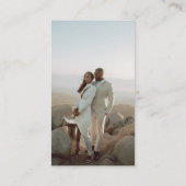 Minimalistische zwart-wit QR-code moderne bruiloft Informatiekaartje (Achterkant)