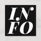 Minimalistische Zwart Wit QR Code Online Trouwinfo Informatiekaartje (Achterkant)