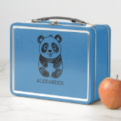 Minimalistische zwart-wit Schattigee panda tekenin (In situ)