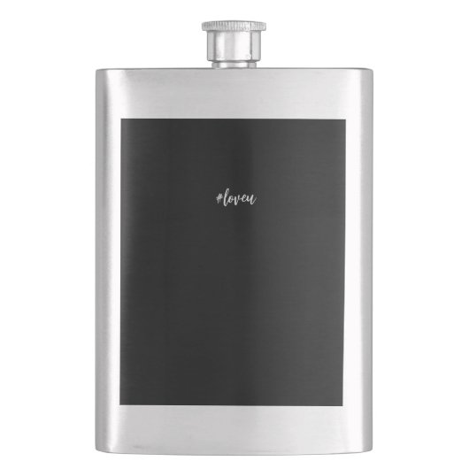 Minimalistische zwart-wit script chic flacon (Voorkant)
