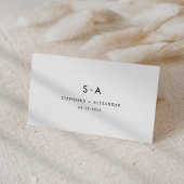 Minimalistische zwart-wit trouwkaarten