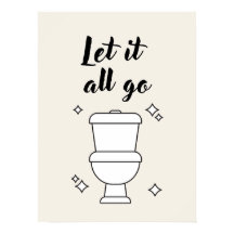 Minimalistische Zwart-Wit Wandkunst voor Toiletreg