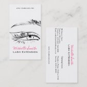Minimalistische Zwart-Wit Wenkbrauw Bar Wimper Kun Visitekaartje (Voorkant / Achterkant)