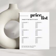 Minimalistische Zwart Witte Krachtige Schoonheidss