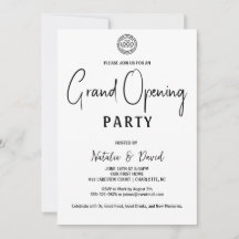 Minimalistische Zwart Witte Open Huis Grand Openin