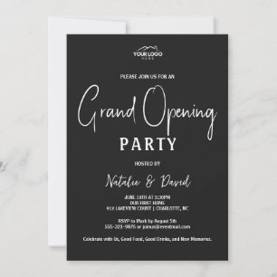Minimalistische Zwart Witte Open Huis Grand Openin Kaart