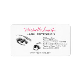 Minimalistische zwart-witte wimpers Chic Make-up Etiket