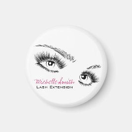 Minimalistische zwart-witte wimpers Chic Make-up Magneet