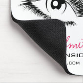 Minimalistische zwart-witte wimpers Chic Make-up Muismat (Hoek)