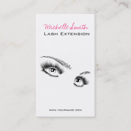 Minimalistische zwart-witte wimpers Chic Make-up Visitekaartje