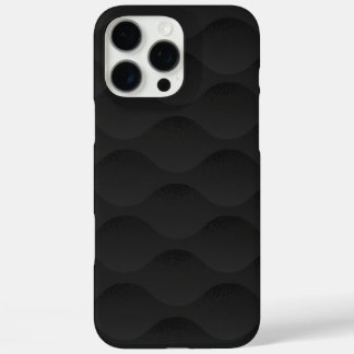 Minimalistische Zwarte 3D Golven Patroon iPhone 16 Pro Max Hoesje