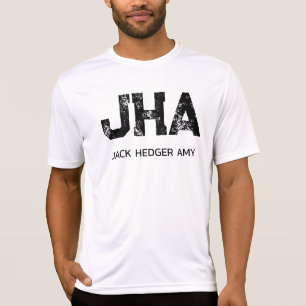 MINIMALISTISCHE ZWARTE DRIE LETTER MONOGRAM NAAM W T-SHIRT