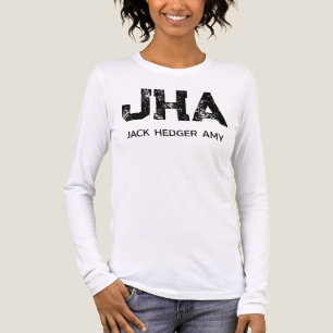 MINIMALISTISCHE ZWARTE DRIELITTERIGE MONOGRAM NAAM Tri-Blend SHIRT