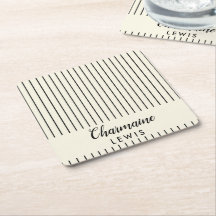 Minimalistische zwarte dunne strepen gepersonalise