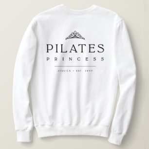 Minimalistische Zwarte en Witte Eenvoudige Pilates Trui