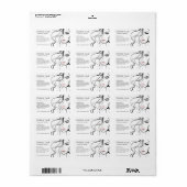 Minimalistische Zwarte en Witte Elegante Vrouwelij Etiket (Full Sheet)