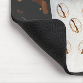 Minimalistische zwarte en witte koffie Mok Muismat (Hoek)