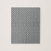 Minimalistische zwarte en witte schroefdraad legpuzzel (Verticaal)