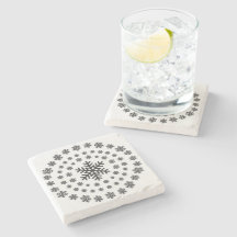 Minimalistische zwarte en witte sneeuwvlokken Mand