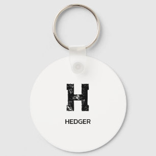 MINIMALISTISCHE ZWARTE ENKELE LETTER MONOGRAM NAAM SLEUTELHANGER