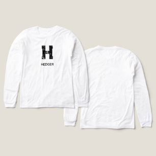 MINIMALISTISCHE ZWARTE ENKELE LETTER MONOGRAM NAAM Tri-Blend SHIRT