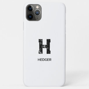 MINIMALISTISCHE ZWARTE ENKELVOUDIGE LETTER MONOGRA iPhone 11 PRO MAX HOESJE