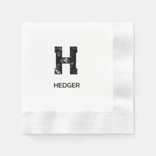 MINIMALISTISCHE ZWARTE ENKELVOUDIGE LETTER MONOGRA SERVET