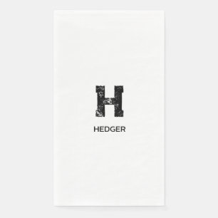 MINIMALISTISCHE ZWARTE ENKELVOUDIGE LETTER MONOGRA SERVET