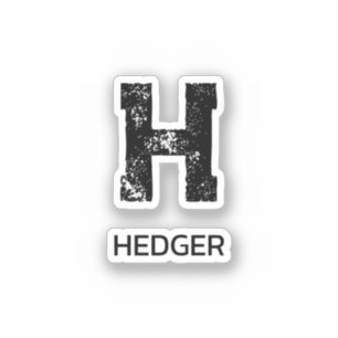 MINIMALISTISCHE ZWARTE ENKELVOUDIGE LETTER MONOGRA STICKER