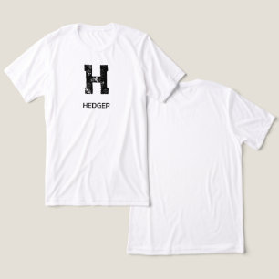 MINIMALISTISCHE ZWARTE ENKELVOUDIGE LETTER MONOGRA Tri-Blend SHIRT