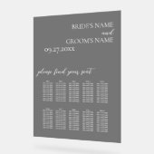 Minimalistische zwarte Frosted Wedding Seating Cha Acryl Bord (Hoek)