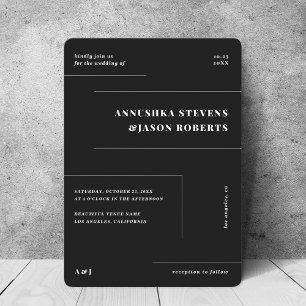 Minimalistische zwarte geometrische lijnen foto br kaart