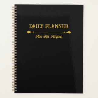 Minimalistische Zwarte Gouden Planner
