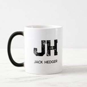 MINIMALISTISCHE ZWARTE INITIALEN VAN TWEE LETTERS MAGISCHE MOK