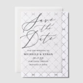 Minimalistische zwarte kalligrafie bruiloft Save t Vellum Uitnodigingen (Offset (Uitnodiging))