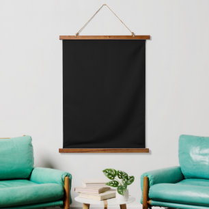 Minimalistische Zwarte Kat Silhouet Hangend Wandkleed