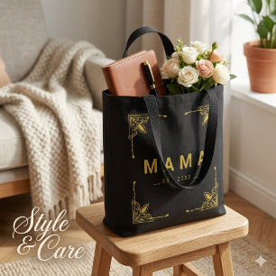 Minimalistische zwarte mama-tas voor dagelijks geb draagtas