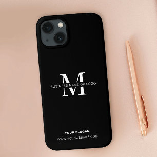 Minimalistische zwarte Moderne zakelijke Logo mono iPhone 13 Hoesje