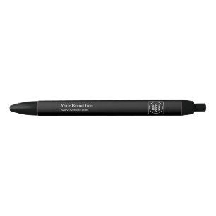 Minimalistische zwarte pen Aangepaste bedrijfsac